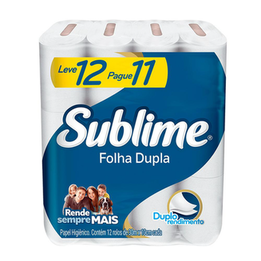 Imagem do produto Papel Higiênico Folha Dupla Sublime Com 12 Rolos
