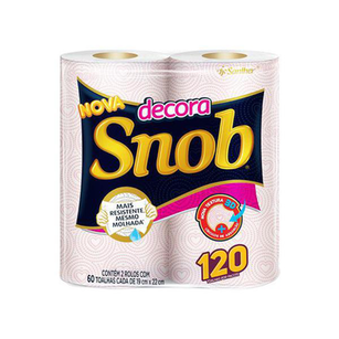 Imagem do produto Papel - Tolha Snob Decorado Pct 02 Rl