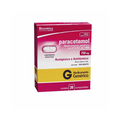 Paracetamol - 750Mg 10 Comprimidos Aché Genérico