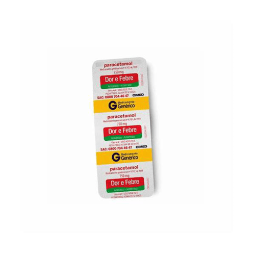 Imagem do produto Paracetamol 750Mg 4 Comprimidos Av