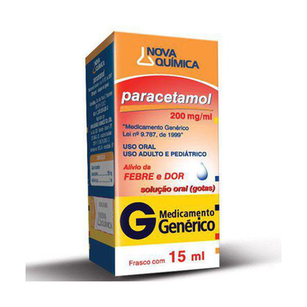 Paracetamol Gotas 200Mg Ml 15Ml Nova - Nova Química Genérico