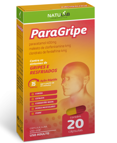 Imagem do produto Paragripe (400 + 4 + 4) Mg - 20 Cápsulas