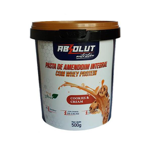 Imagem do produto Pasta De Amendoim Integral Sabor Cookies E Cream Absolut Nutrition 500G