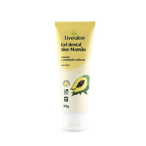 Pasta De Dente Natural Aloe Mamão 100G Livealoe
