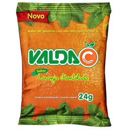 Imagem do produto Pastilha Valda C Balas De Gelatina Sabor Laranja Mentolada 24G