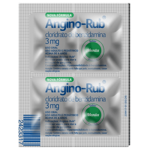 Angino Rub Menta - 4 Pastilhas