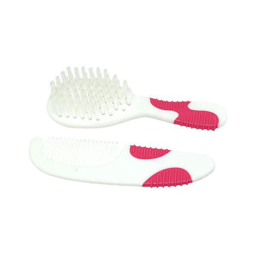Imagem do produto Pente E Escova Para Cabelo Soft Touch Rosa Multikids Baby Bb207 Bb207