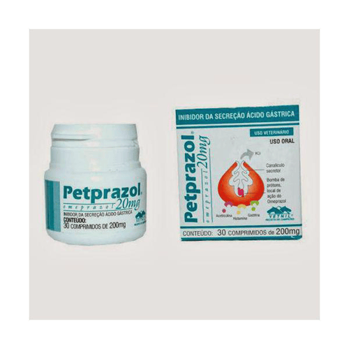 Imagem do produto Petprazol 20Mg Frasco Com 30 Comprimidos