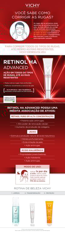 Imagem Complementar da Bula do Creme Anti-Idade Vichy Liftactiv Retinol Ha Advanced 30Ml