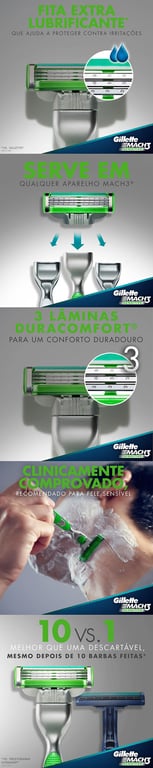 Carga Gillette Mach3 Sensitive Leve 4 Pague 3