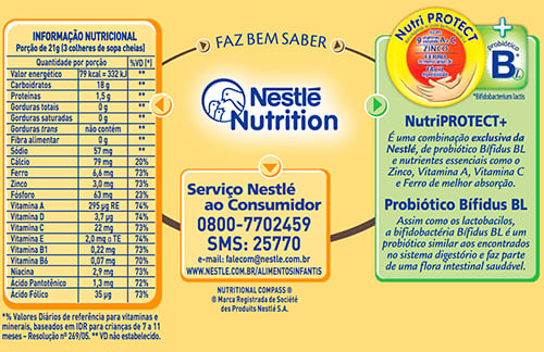 Imagem Complementar da Bula do Mucilon - Arroz E Aveia Nestlé Sachê 230G