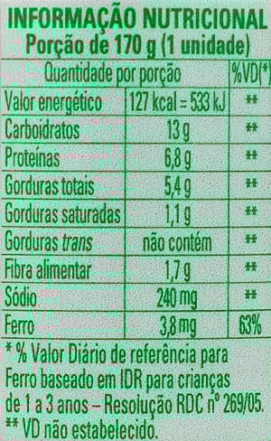 Imagem Complementar da Bula do papinha nestlé naturnes sabor picadinho de carne com 170g