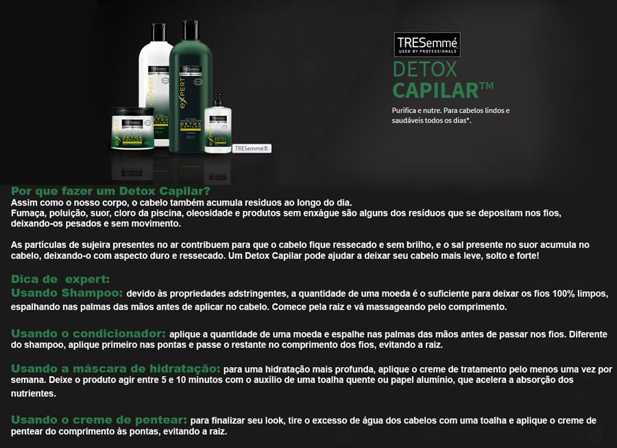 Imagem Complementar da Bula do condicionador tresemmé detox capilar com 200ml