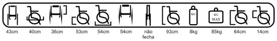 Cadeira de Rodas CDS Banho Modelo 201 Escam Banho e Sanitário Escamoteável Adulto, com Assento Anatômico Removível, Fixa, Freios Bilaterais, Pneus Maciços, Apoio para Braços e Pés Escamoteáveis