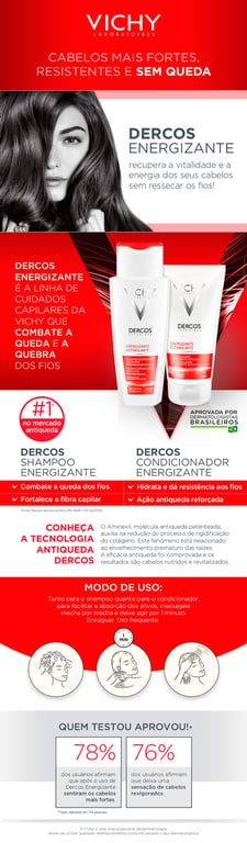 Dercos Energizante Vichy Shampoo Energizante Antiqueda Leve 400ml Pague 300ml