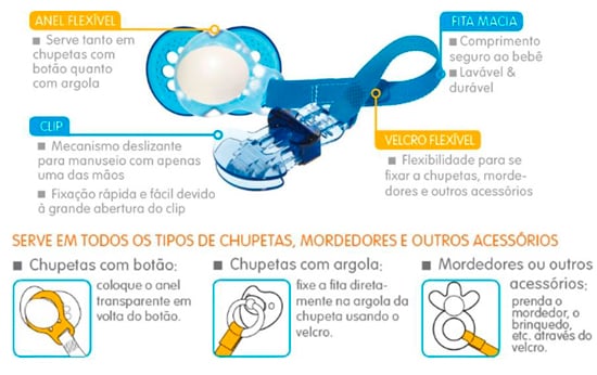 Imagem Complementar da Bula do prendedor para chupetas mam boys 3113 - de chupeta mam boy