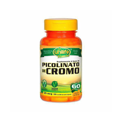 Imagem do produto Picolinato De Cromo Unilife 60 Cápsulas