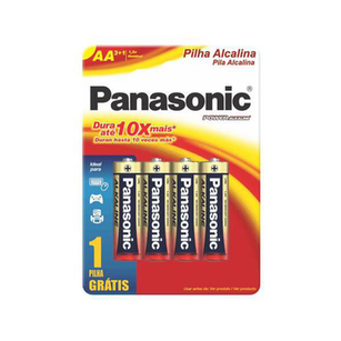 Pilha Alcalina Panasonic Aa 4 Unidades