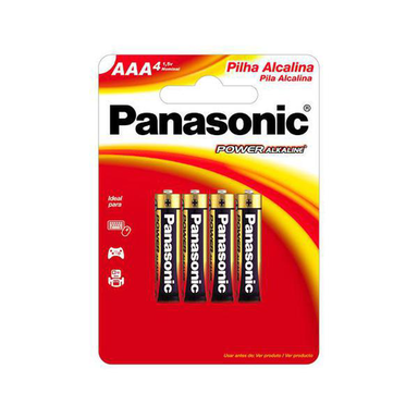 Pilha Alcalina Panasonic Aaa Com 4 Unidades Panvel Farmácias - Alcalina Palito 4 Unidades
