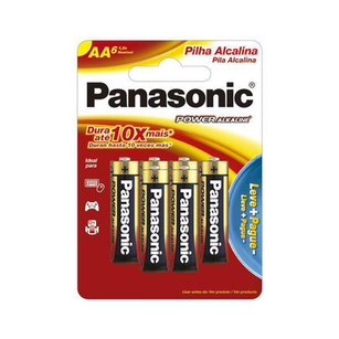 Pilha Alcalina Panasonic Pequena Leve 6