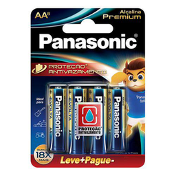 Pilha Alcalina Panasonic Premium Aa