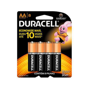 Imagem do produto Pilha Duracell Aa Alcalina Com 8 Unidades
