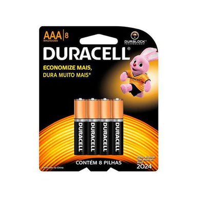 Imagem do produto Pilha Duracell Aaa Alcalina 8 Unidades