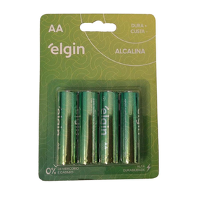 Pilha Elgin Energy Aa Pequena Com 4 Unidades