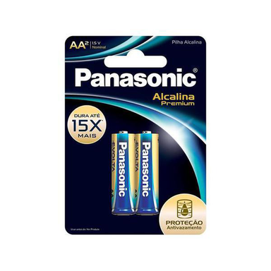 Imagem do produto Pilha Panasonic Aa Alcalina Premium 1,5V 2 Unidades