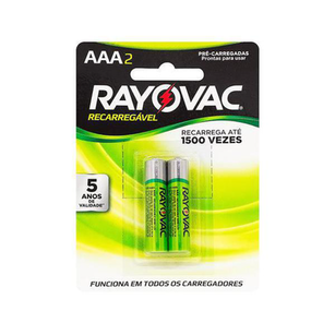 Imagem do produto Pilha Rayovac Aaa Recarregável Palito 1,2V Com 2 Unidades