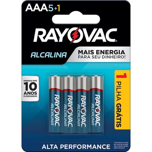 Imagem do produto Pilha Rayovac Alcalina Aaa Palito 6 Unidades