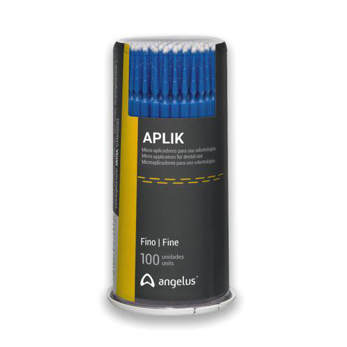 Pincel Microaplicador Aplik Fino Azul Com 100 Angelus