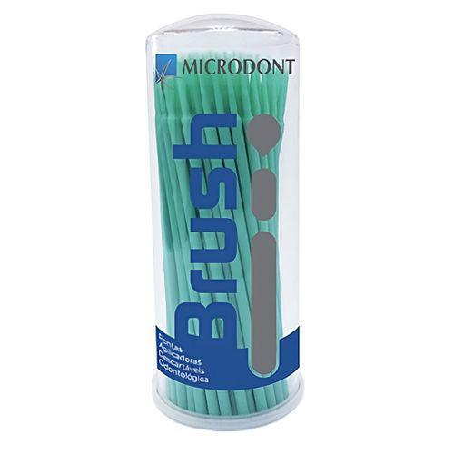 Pincel Microaplicador Fino Verde Brush Com 100 Microdont