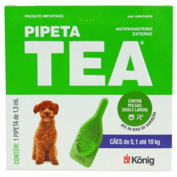 Imagem do produto Pipeta Tea 1,3 Ml Antiparasitário Contra Pulgas Para Cães De 5,1 Até 10 Kg König