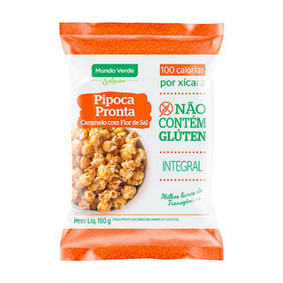 Imagem do produto Pipoca Pronta Caramelo Flor Sal 150G Mv Seleção Mundo Verde Seleção
