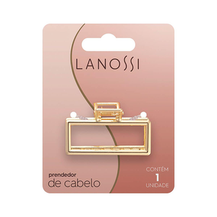 Piranha De Cabelo Lanossi Tamanho M Cor Gold 1 Unidade