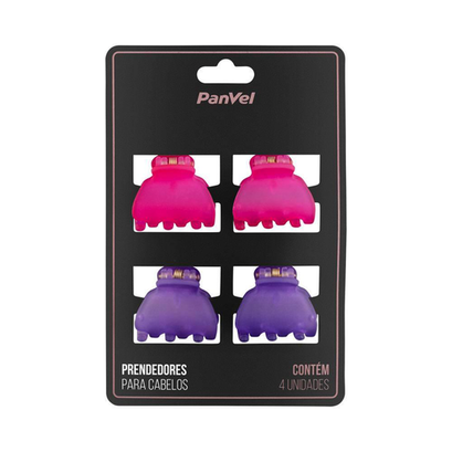 Imagem do produto Piranha Para Cabelo Translucido Rosa E Roxo 4 Unidades Panvel Acessórios Coleção Dream Panvel Farmácias