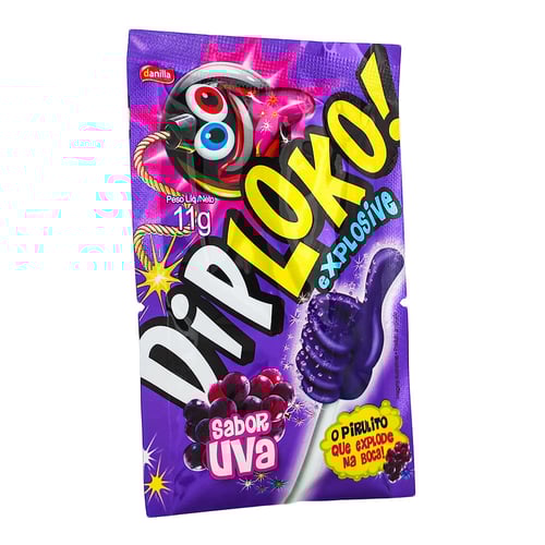 Imagem do produto Pirulito Dip Loko Explosive Sabor Uva 11G