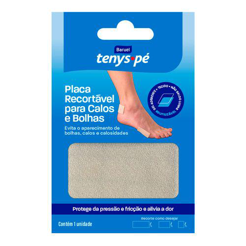 Placa Recortável Para Calos E Bolhas Tenys Pé Com 1 Unidade