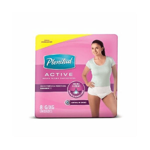 Plenitud Roupa Intima Active Mulher G Xg Com 8 Unidades