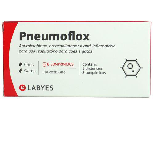 Imagem do produto Pneumoflox Com 8 Comprimidos Para Cães E Gatos Labyes