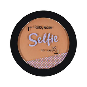 Pó Compacto Ruby Rose Selfie Cor Chocolate Médio 21 Hb7228