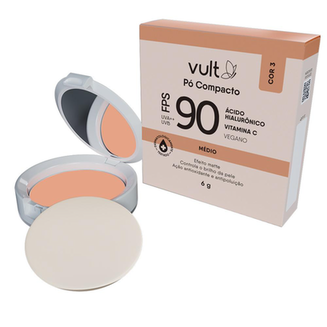Pó Compacto Vult Ácido Hialurônico Fps 90 6G Cor 03 (Médio) 6G