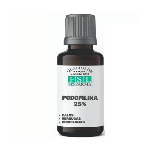 Podofilina 25% Podofilotoxina Produto Com Fator De Correção 8Ml