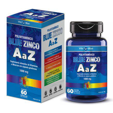 Polivitamínico Azinco Vita Blue Com 60 Cápsulas