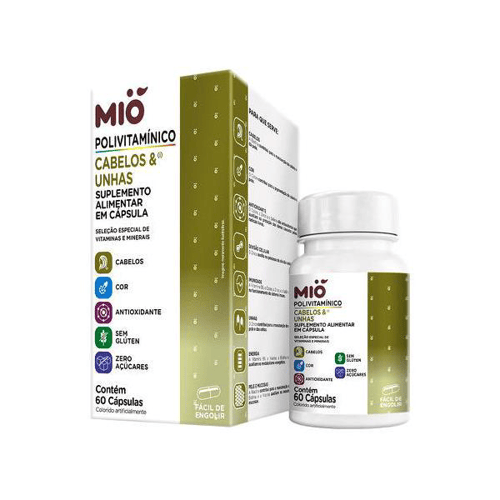 Imagem do produto Polivitamínico Cabelos E Unhas Mió 60 Cápsulas