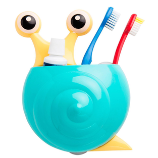 Imagem do produto Porta Acessórios Escova E Pasta De Dente Com Ventosa Caramujo Verde Marco Boni
