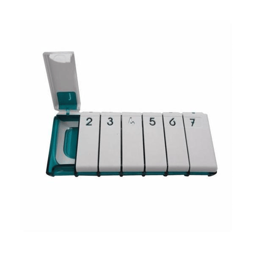 Imagem do produto Porta Comprimidos Semanal 7 Compartimentos Pilbox City Turquesa