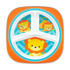 Imagem do produto Prato Com Divisórias Para Bebê Animal Fun Leãozinho 6M+ Buba
