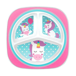 Imagem do produto Prato Com Divisórias Para Bebê Animal Fun Unicórnio 6M+ Buba